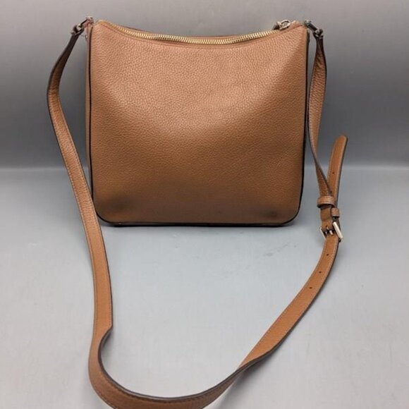 Kate Spade Brown Pebble Leather Leila Swingback Crossbody Bag - Picture 2 of 5